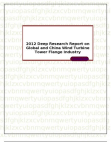 2012 Deep Research Report on Global and China Wind Turbine Tower Flange Industry