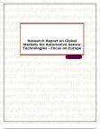Research Report on Global Markets for Automotive Sensor Technologies - Focus on Europe