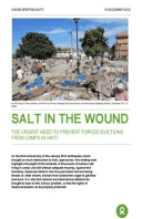Salt in the Wound: The urgent need to prevent forced evictions from camps in Haiti
