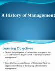 History of management