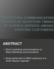 Marketing Communication e-service