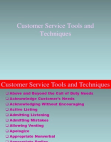 Customer Service tools