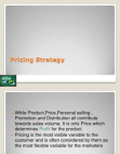 Pricing in Marketing
