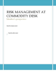 Risk Management at commodity desk report