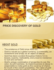 Price discovery of gold