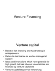 Venture Capital Financing