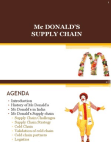 Mcdonald’s Supply Chain in India