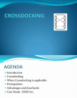 Crossdocking in Distribution
