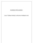 	‘Tableau Desktop’ as Business Intelligence tool
