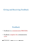 Giving and Receiving Feedback