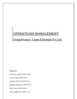 Study of Operations mgmt in manufacturing company
