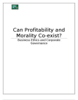 Can Profitability & Morality Co-exist