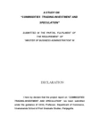 A Study on Commodities Trading Investment and Speculation MBA Marketing Projects