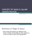 Concept of Wage & Salary Administration