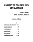 Project on training and development