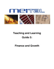 Teaching and Learning Guide For Finance and Growth