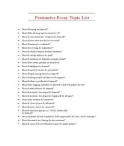 Fun topics for persuasive speeches