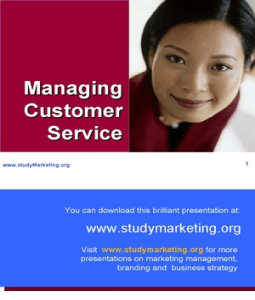 Customer Service  on Managing Customer Service Ppt