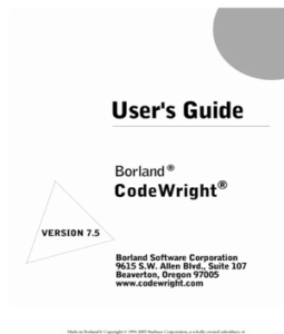 Code Wright Userguide 750