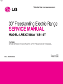 LG LRE39755SW Range Service Manual