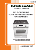 KitchenAid Self-Cleaning Slide-In Freestanding Gas Range KAC-42