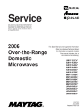 Maytag Over the Range Microwave Ovens Service Manual