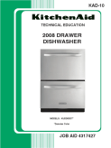 KitchenAid 2008 Drawer Dishwasher KAD-10