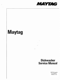 Maytag Dishwasher Service Manual