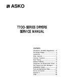 Asko Dryer T700 Series Service Repair Manual