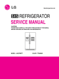 LG 26.2 cu. ft. Side By Side Refrigerator (with LCD TV & WeatherPlus Information Center) Service Manual
