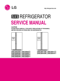 LG 25.5 cu. ft. Side By Side Refrigerator Service Manual LRSC26944xx