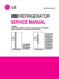 LG Side By Side Refrigerator Service Manual LRSC26941xx