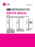 LG 25.5 cu. ft. Side By Side Refrigerator Service Manual LRSC26910xx