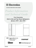 Frigidaire Refrigerator Product Information and Technical Guide SxS & TM Service Manual 5995392593