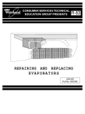 Whirlpool Repairing and Replacing Evaporators R-83