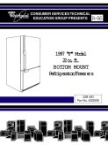 Whirlpool 1997 E Model 22 cu ft Bottom Mount Refrigerator Freezer R-86