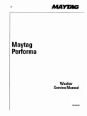 Maytag Performa Washers Service Manual