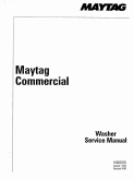 Maytag Commercial Washer Service Manual