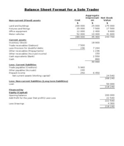 Financial Statement Format For Sole Proprietorship Financial Statement Format For Sole Proprietorship