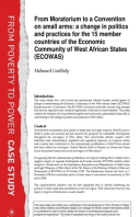 From Moratorium to a Convention on Small Arms: A change in politics and practices for the 15 member countries of the Economic Community of West African States (ECOWAS)
