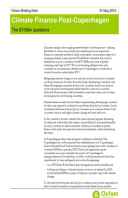 Climate Finance Post-Copenhagen: The $100bn questions
