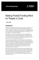 Making Pooled Funding Work for People in Crisis