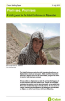 Promises, Promises: A briefing paper for the Kabul Conference on Afghanistan