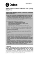 Provision of Aid by Foreign Military Forces