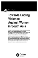 Towards Ending Violence Against Women in South Asia