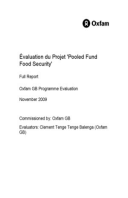 Évaluation du Projet 'Pooled Fund Food Security'