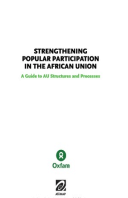 Strengthening Popular Participation in the African Union: A guide to AU structures and processes