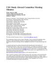 USG Study Abroad Committee Meeting Minutes