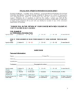 Right to Information Act questionnaire 