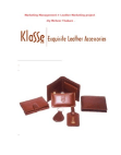 Leather Products Marketing  By Meheer Thakkare